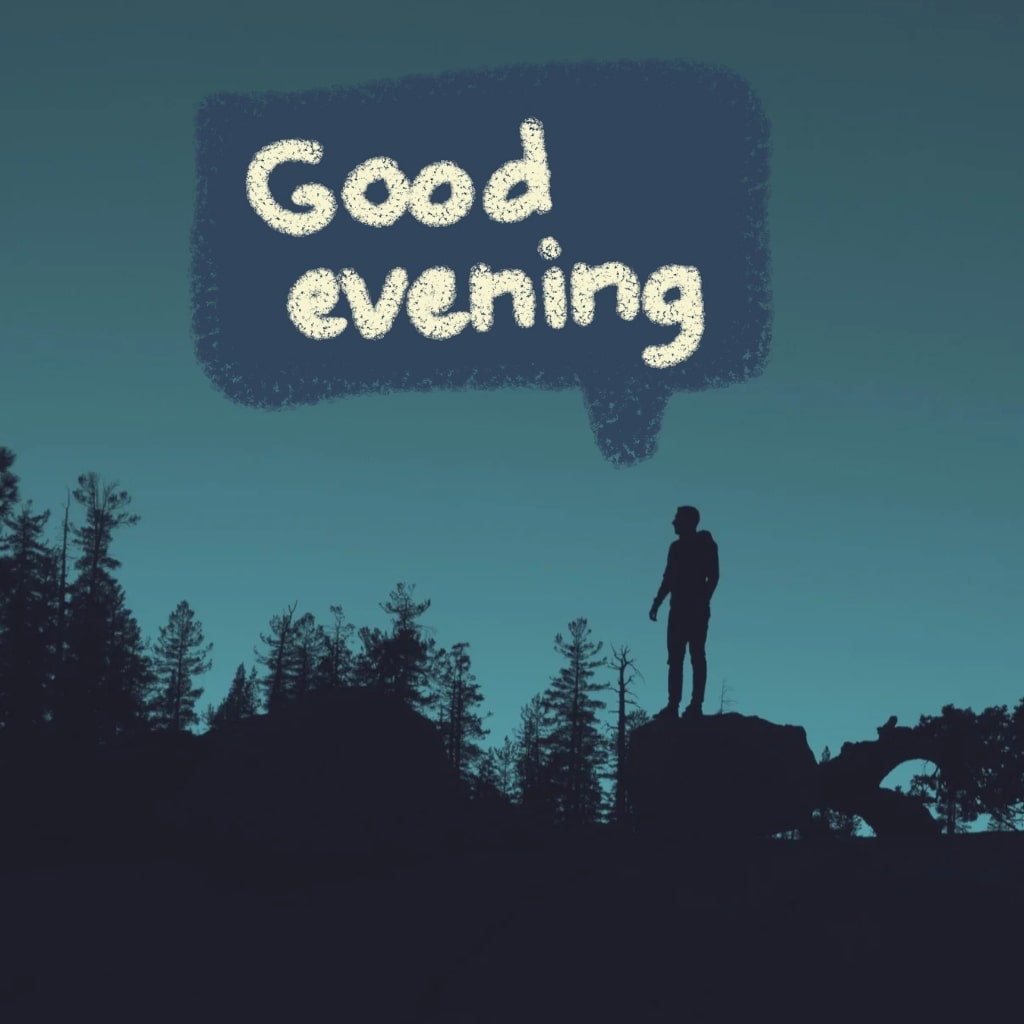 A guy standing on a big rock on a jungle, good evening image.