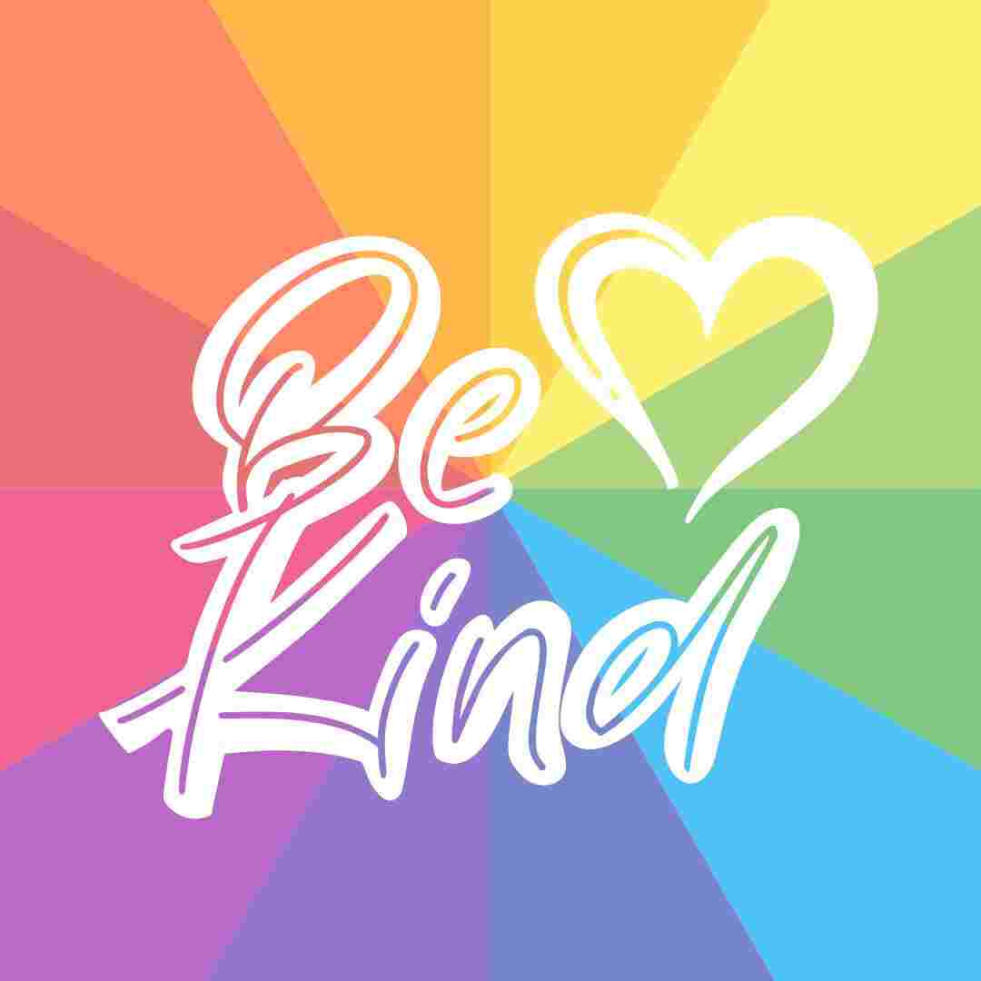 Be kind with heart shape whtasapp status images.