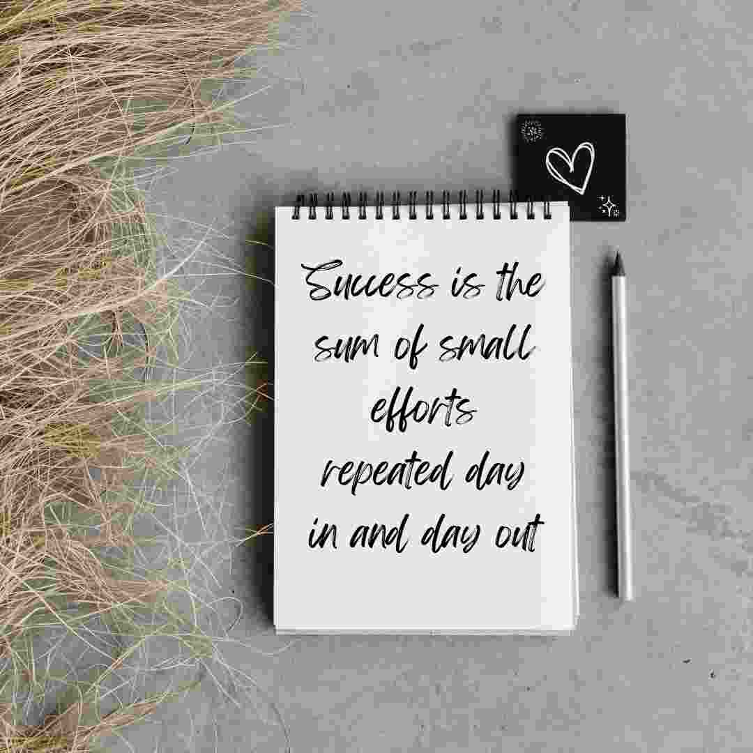 success is the sum of small efforts repeted day in and day out whatsapp status images