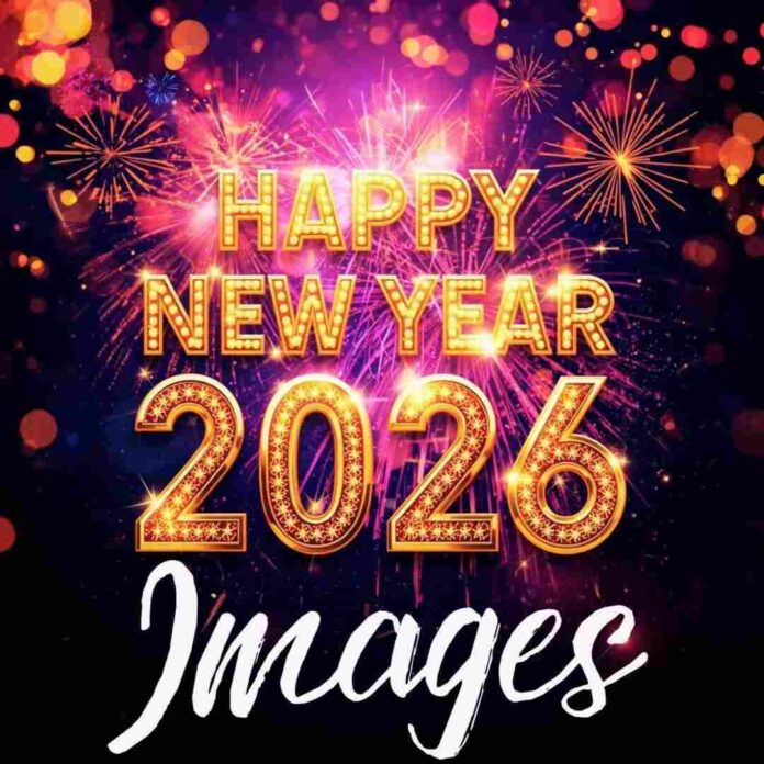 Happy new year 2026 featured image (1) Bright New Year 2026 graphic with glowing fireworks and bold golden numbers